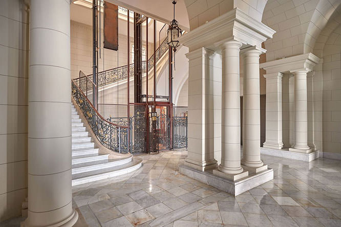 Beautiful entrance in a building of Beausoleil French Riviera