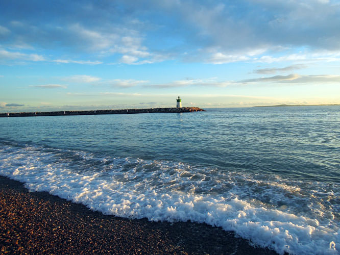 Port St Laurent from Cagnes sur Mer's beach French Riviera