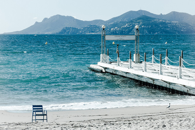 Beach of the Grand Hyatt Cannes French Riviera