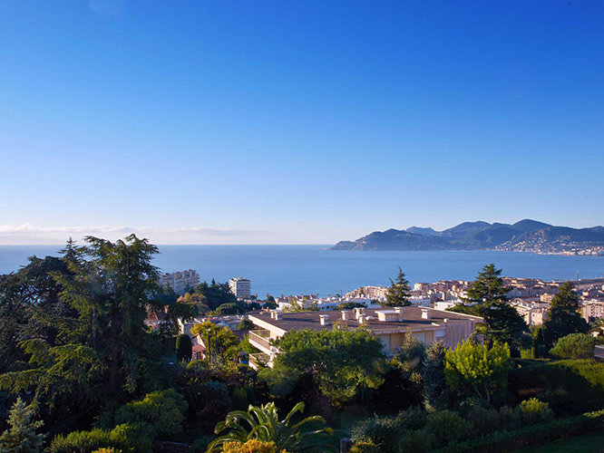 Panoramic sea view in Cannes French Riviera