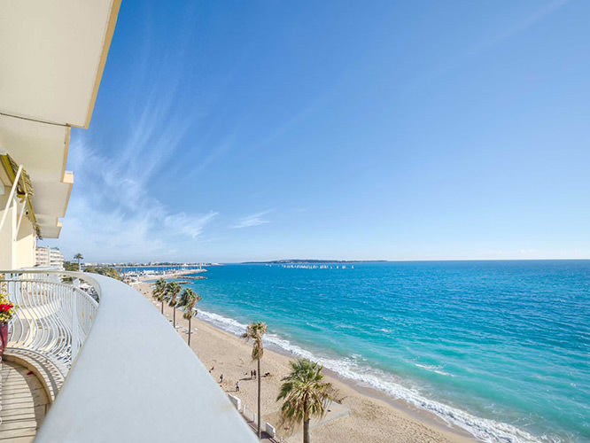 Beach in Cannes French Riviera