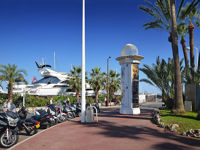 Terrasse in Cannes with Lerins Islands in the background French Riviera
