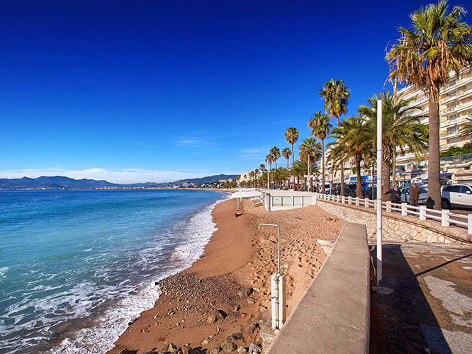Beach in Cannes French Riviera