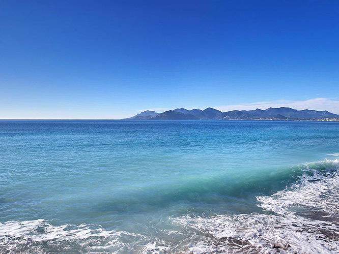 Mediterranean Sea with Estérel massif in the background French Riviera