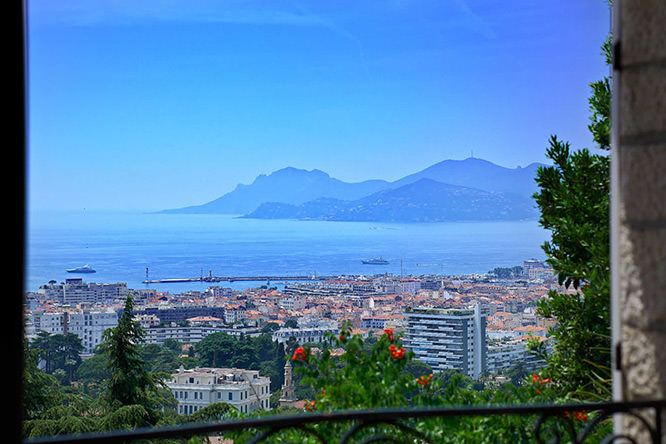 Aerial view of Cannes French Riviera
