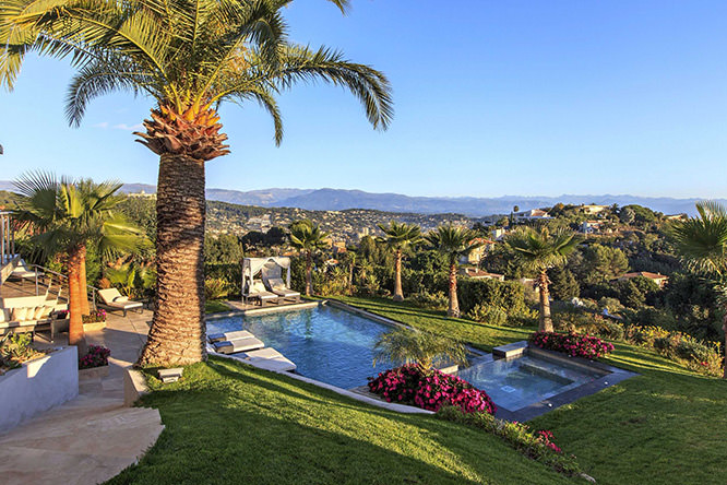 Beautiful garden in Cannes French Riviera