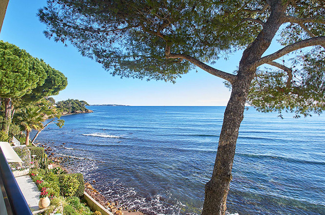 Sea view in Cannes the background French Riviera