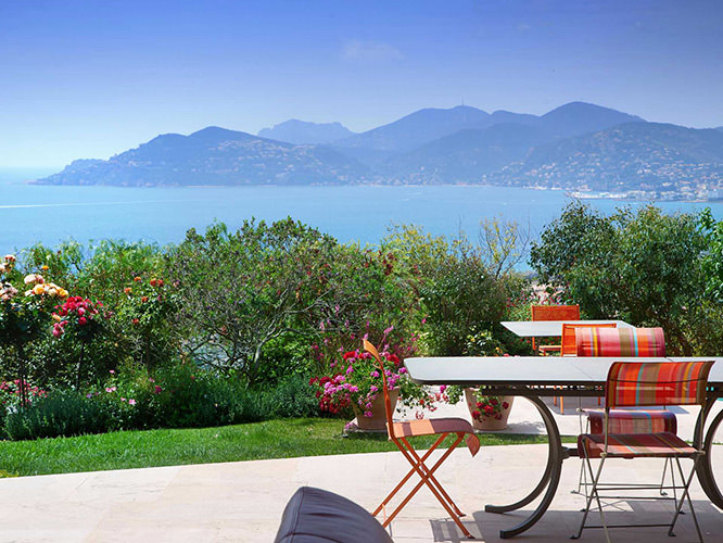 Terrasse in Cannes with the Estérel massif in the background French Riviera