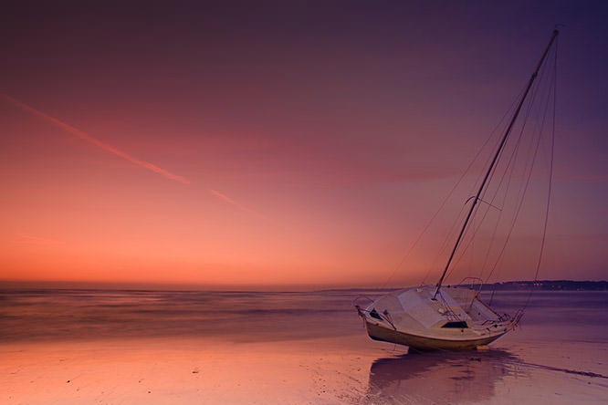 Boat on sand