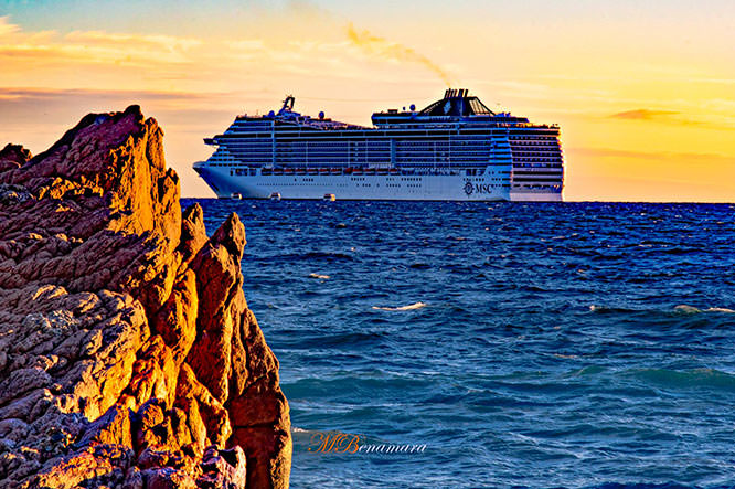 Cruise ship in Cannes