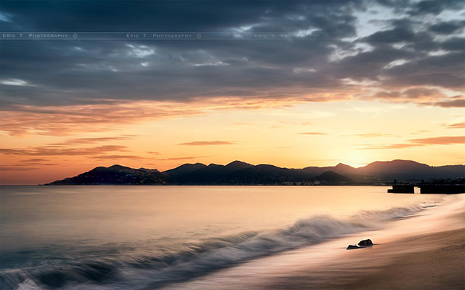 Sunset in Cannes la Bocca