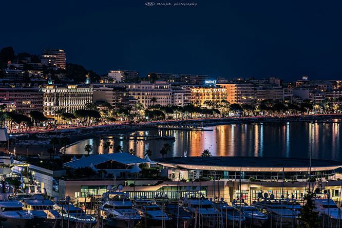 Cannes at dusk