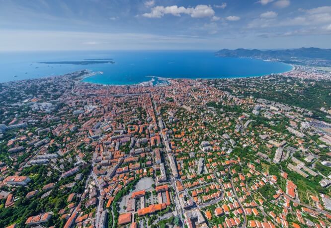 Aerial view of Cannes