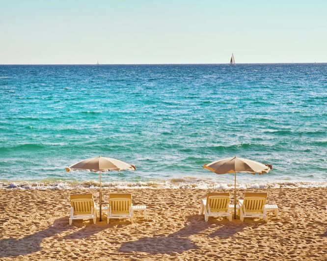 Beach in Cannes, French Riviera