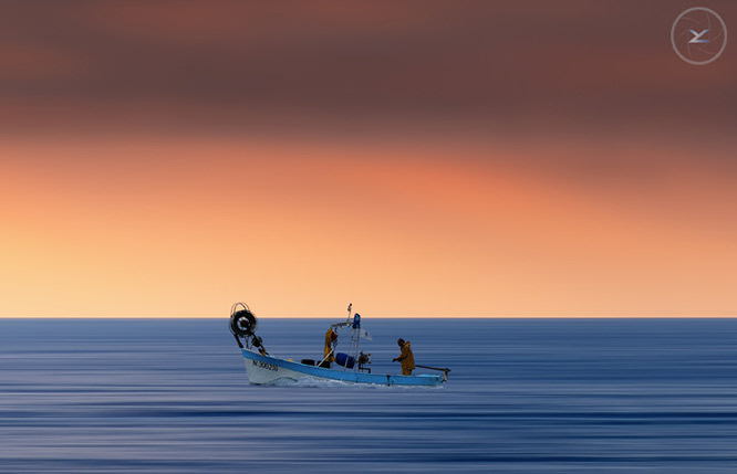 Fisherman Adventure, sunrise on the bay of Cannes