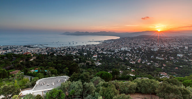 Sunset on the Bay of Cannes