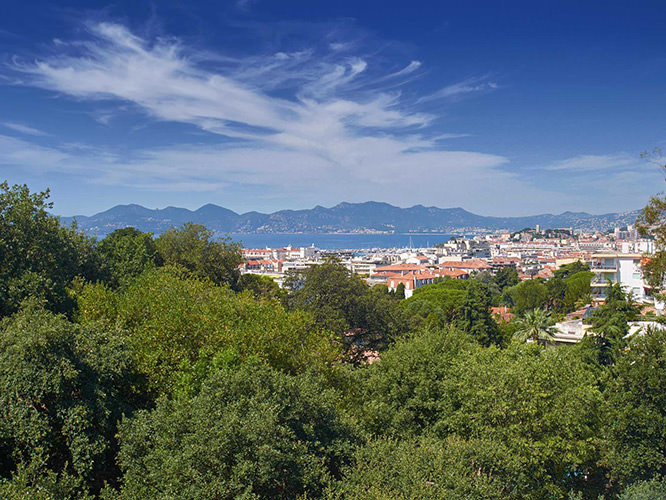 View of Cannes since the California area in the background French Riviera