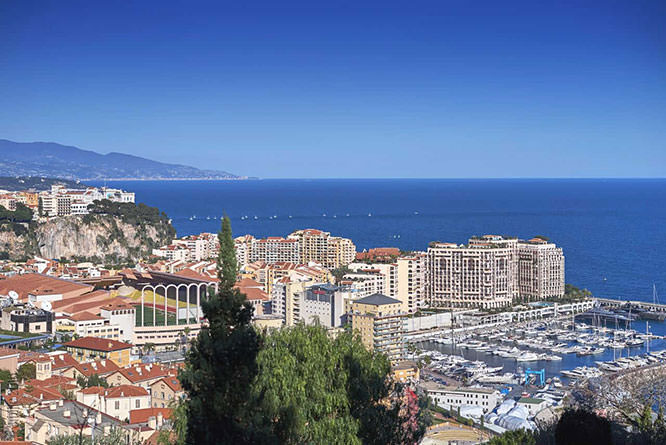View of Fontvieille from Cap d'Ail