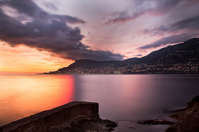 Monaco from Roquebrune Cap Martin, French Riviera