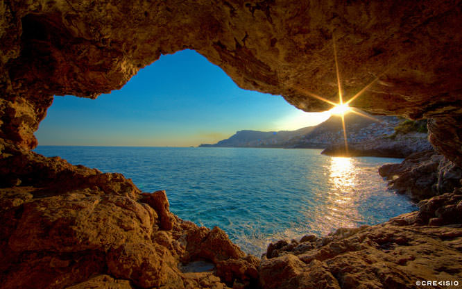 Cave under a cliff close to Roquebrune Cap Martin