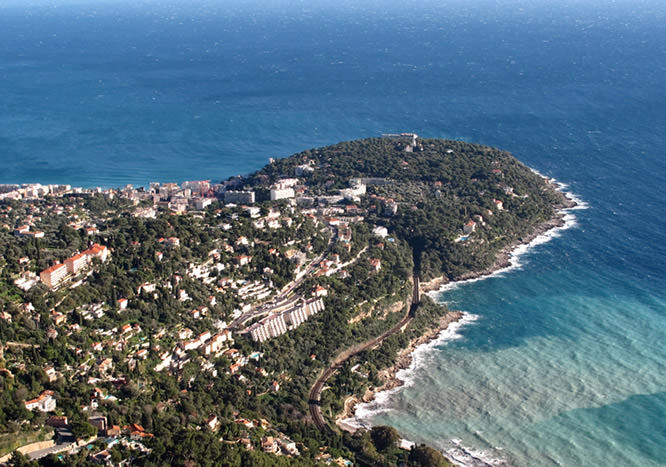 Aerial view of Roquebrune Cap Martin