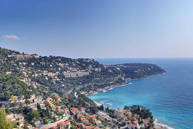 Aerial view of Roquebrune Cap Martin