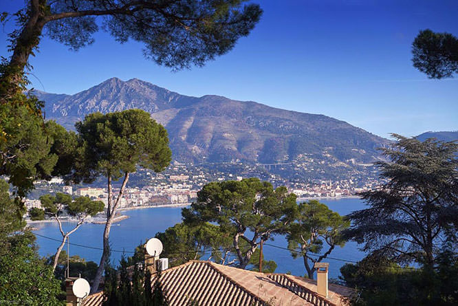 View on Menton from Cap Martin