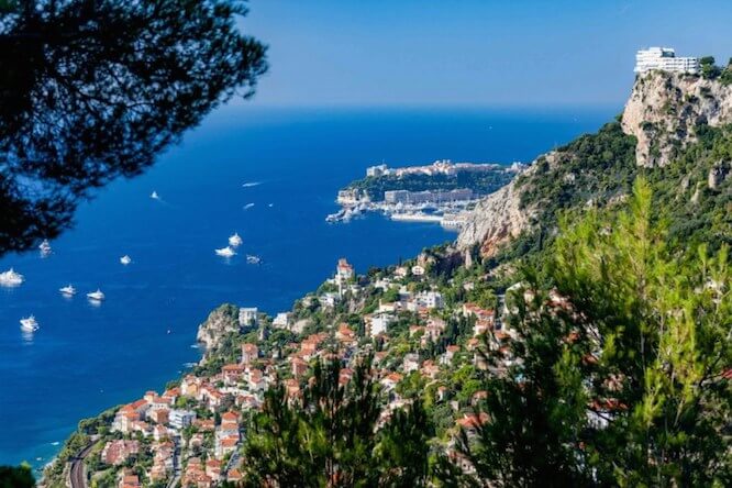 Vista palace Monte-Carlo from the village of Roquebrune