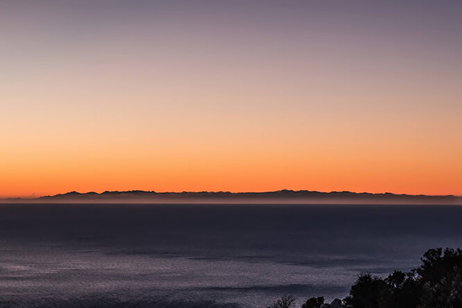 Reflection of Corsica from La Turbie