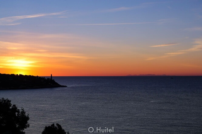 Stunning view of Corsica from the French Riviera