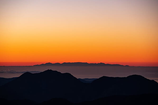 Beautiful view of Corsica from Cime de Raton