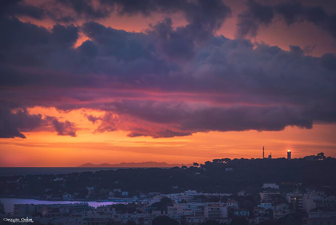Beautiful view of Corsica from Antibes