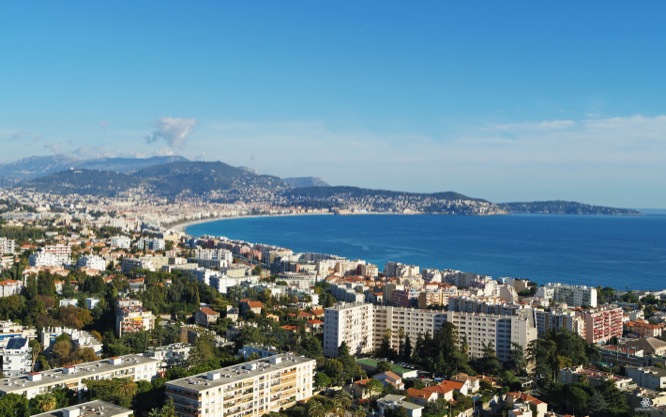 West part of Nice aerial view