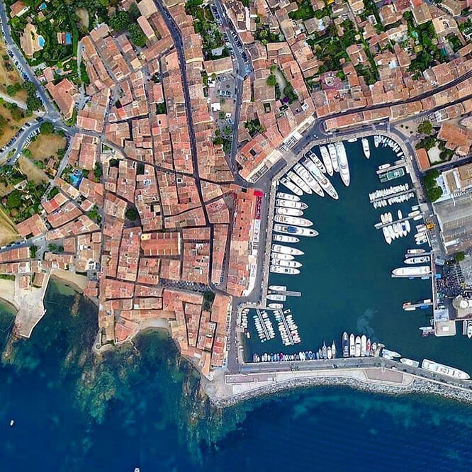 St Tropez aerial view