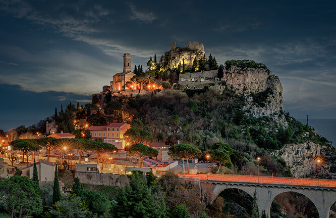 Èze village by night