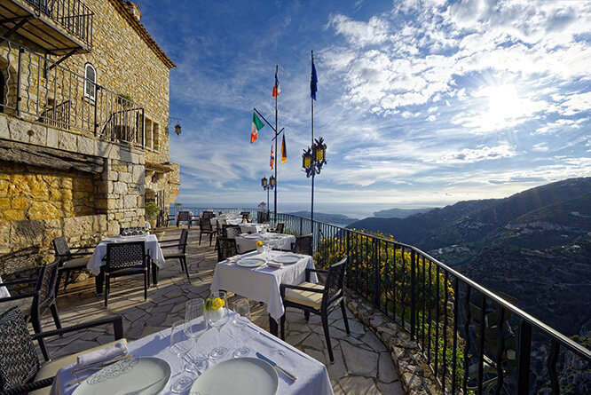 Diner in Château Eza French Riviera