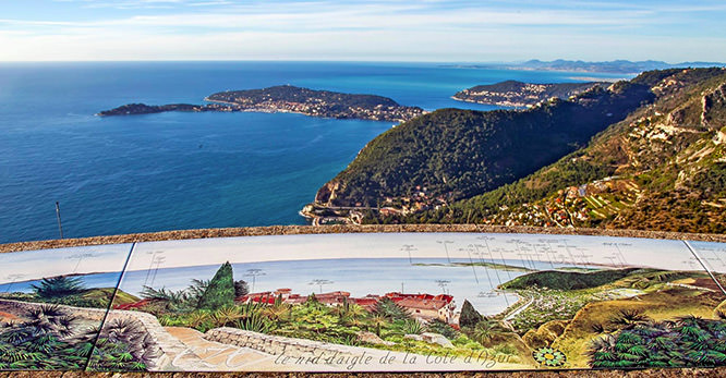 View from the Orientation Table of the Èze Exotic Garden