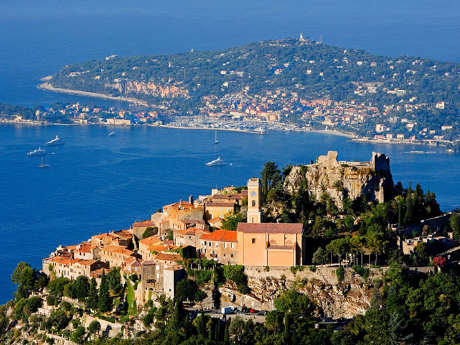 Èze village and the St Jean Cap Ferrat peninsula