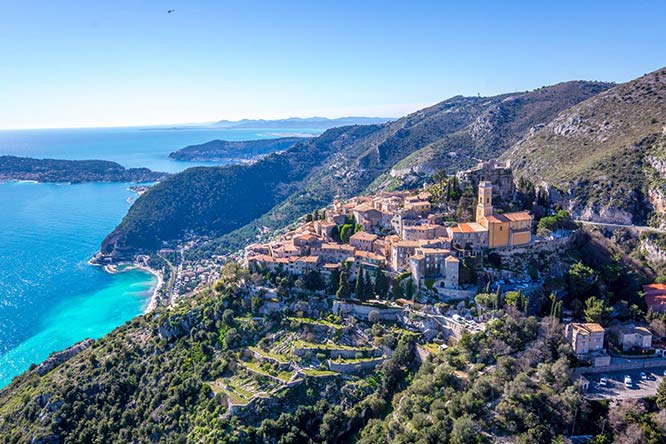 Aerial view of Èze village
