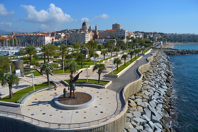 Port Fréjus and the old town French Riviera