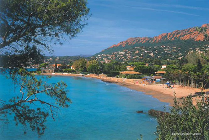 Beach in l'Esterel French Riviera