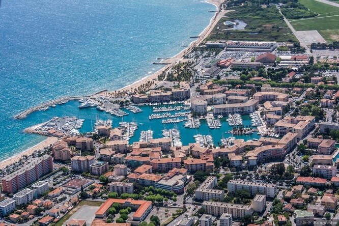 Aerial view of Port Fréjus French Riviera