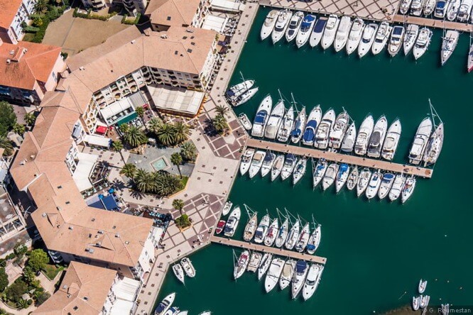 Aerial view of Port Fréjus French Riviera