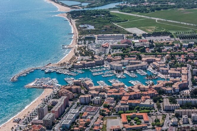Aerial view of Port Fréjus French Riviera