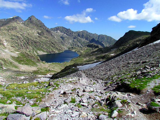 View of the lake of Basto from baisse de Valmasque