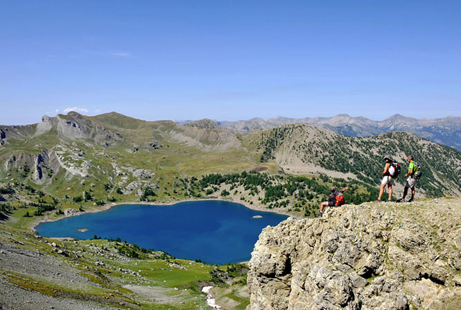 Lake of Allos view from Pas-de-Lausson