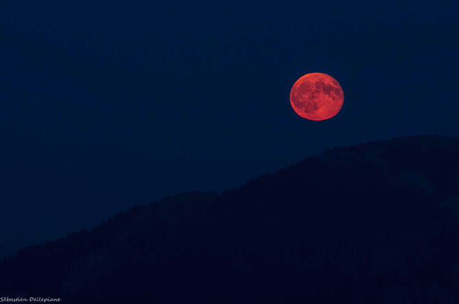 Red moon Maritime Alps