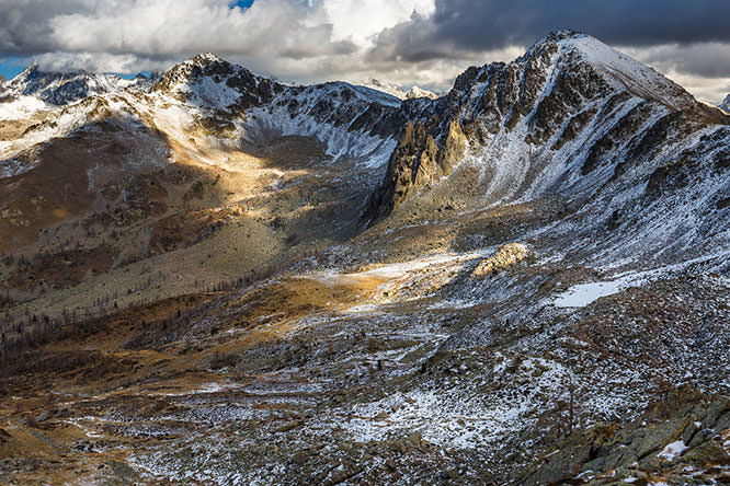 Vallon de Mollières from col du Barn