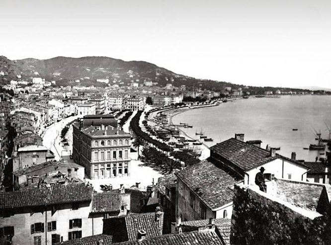 View of the Suquet of Cannes around