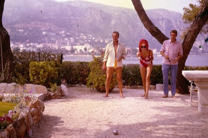 David Niven and Hjordis Genberg in Cap Ferrat 1964